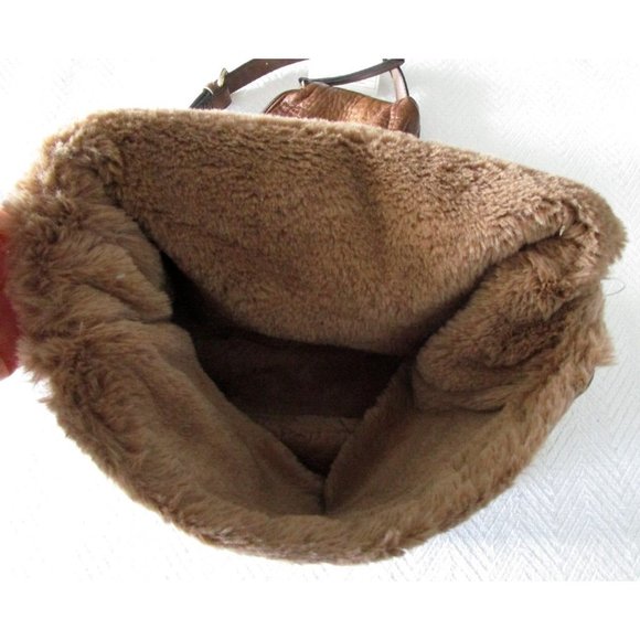 Urban Expressions Tan-Savannah Vegan Purse Reversible /Pouch NWT Gold Adj. Strap - Picture 12 of 16